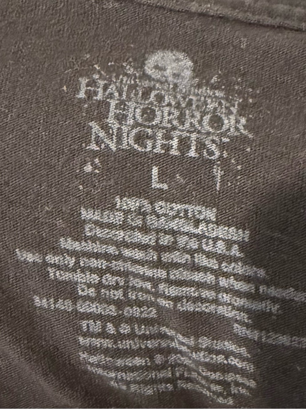 Universal Orlando HHN 2022 Grim Reaper Graphic Tee Black Size L Halloween Horror - Picture 3 of 4